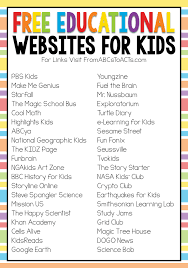 Parents can supplement any education with these amazing second grade websites and activities kids can enjoy at home with their families. 45 Free Educational Websites For Kids From Abcs To Acts