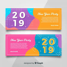 Download New Year 2019 Party Banners For Free Banner Design Inspiration Web Banner Design Brochure Design Inspiration