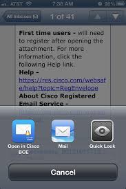 For help, reach out to @cisco_support or @heycisco. Cisco Registered Envelope Service Cres Apple Community
