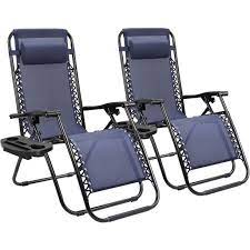 Mostly zero gravity chairs are reviewed as outdoor, patio, camping chair, but this chair wins the best zero gravity chair outdoor with a comparison of other recline outdoor chairs as regardless of any chair's category there are always some specific criterias that guide you to choose the best option. Walnew Zero Gravity Chair Camp Reclining Lounge Chairs Outdoor Lounge Patio Chair With Adjustable Pillow 2 Pack Blue Walmart Com Walmart Com