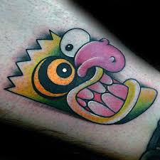 Courage the cowardly dog tattoo stencil. 40 Courage The Cowardly Dog Tattoo Designs For Men Cartoon Ideas