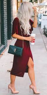 A cute vineyard outfit might be a lightweight pair of casual pants or white jeans with a pretty summer blouse. 33 Party Perfect Cute Christmas Outfits For Women Christmas Outfits Women Work Party Outfits Dinner Party Outfits