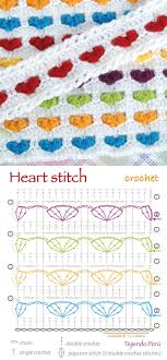 Crochet Patterns Blanket Crochet Heart Stitch Pattern