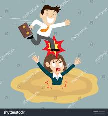 woman sinking into quicksand getting