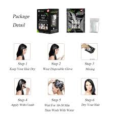 Buy Dexe Instant Hair Dye Black Hair Shampoo 10 Packs Hair Dye Obs