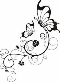 Blumenranken Tattoo 20 Schone Vorlagen Fur Diverse Korperstellen Blumenranken Tattoo Schmetterlingszeichnung Blumenranken