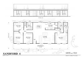Simple 4 Bedroom Floor Plans Sanford 4 Met Kit Homes 4 Bedroom Steel Frame Kit Home Floor House Plans Australia Metal House Plans Affordable House Plans
