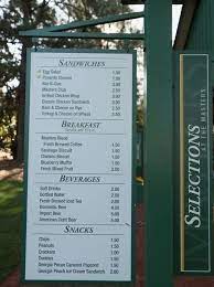 The masters restaurant is a rather unique place. The Masters Food Menu Might Be The Most Affordable In All Of Sports Article Bardown