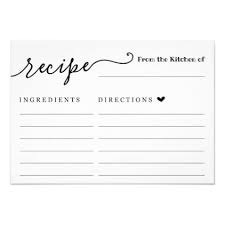 Recipe Card Zazzle Com Recipe Cards Diy Recipe Cards Printable Cards