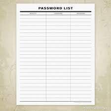 Password List Printable In 2021 Free Password Password Printable Password Keeper Printable