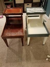 Before And After 2 Tiered Side Table Furniture Fix Side Table Makeover Furniture Rehab