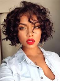 Rihanna black curly bob hairstyle. Bob Hairstyle Short Curly Synthetic Hair Capless African American Women Wigs 8 Inches Hair Styles Short Hair Styles Long Hair Styles
