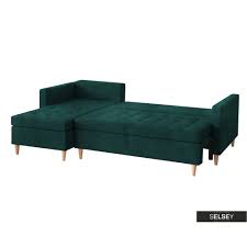 Free delivery over £40 to most of the uk great selection excellent customer service find everything for a beautiful home. Kopenhaga Deep Green Corner Sofa Bed Selsey