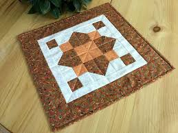 Sale Quilted Orange Square Table Topper Handmade Patchwork Table Toppers Quilts Miniature Quilts