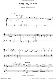 Gershwin Rhapsody In Blue Easy Sheet Music For Piano Solo