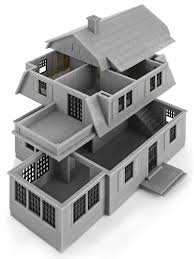 3d Printed Architectural Model Of A 3d Storey House Start Making Your Own 3d Prototype Now At Http Www Myloc Haus Grundriss Modellhaus Grundriss Bungalow