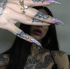 Baddie Tumblr Tattoos Girls Nails Aesthetic Tattoo
