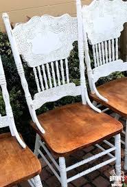 Chalk Painted Oak Pressed Back Chairs Chalk Paint Chairs Chalk Paint Painted Chairs