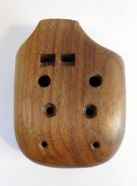 Vintage Wooden Double Ocarina Made Of Walnut Cherry 8 Finger Holes Signed Vintage Ocarina Of Times Ocarina Music