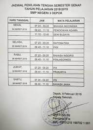 Maybe you would like to learn more about one of these? Jadwal Pts Dan Ujian Praktek E Learning Smp N 3 Depok