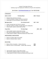 It's also the best resume format for when you're targeting a position in which you are. Chronological Resume Template 23 Free Samples Examples Format Download Free Premium Templates