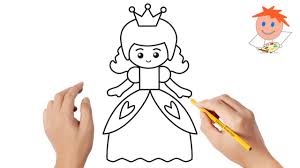 You just need a red pen and a paper to start drawing a princess in next 2 minutes! How To Draw A Princess Easy Drawings Youtube
