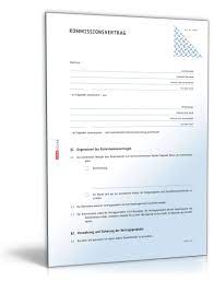 Zwischen unternehmer und verbraucher vorlage kostenlos. Kommissionsvertrag Muster Zum Download