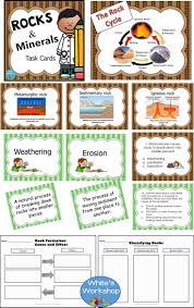 Rocks And Minerals Posters Vocabulary Cards Task Cards And Graphic Organizers Grades 3 5 Rock Cycle Activity Task Cards Vocabulary Cards