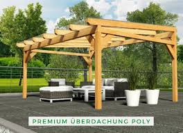 Luftige überdachung aus holz als eine art satteldach. Premium Terrassenuberdachung Freistehend Mit Polycarbonat In 2020 Terrassenuberdachung Freistehend Terrassenuberdachung Uberdachung Terrasse