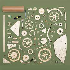 Wooden Mechanical Clock Kit Wooden Gear Clock Wooden Gears Wooden Clock Plans