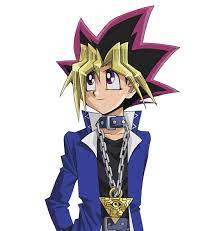 His large eyes always have an innocent look, even when he is being a jerk. Yugi Muto Character Profile Official Yu Gi Oh Site