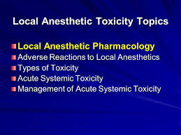 Local Anesthetics Toxicity And Management Ppt Download
