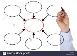 Empresario con diagrama de vacío para los negocios, la ...