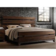 Buy products such as glory furniture louis phillipe king sleigh bed in cherry at walmart and save. Modern Rustic Brown King Size Bed Forge Rustic Bedroom Rustic Bedroom Furniture Bedroom Design
