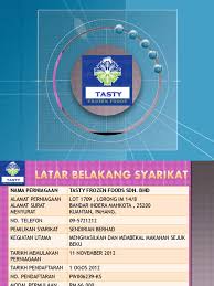 Sekiranya tiada gunakan cop syarikat. Tasty Frozen Food Pdf