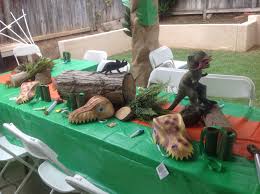 Dinosaur Table Decoration Super Cheap And Easy Dinosaur Party Dinosaur Birthday Party Dino Party