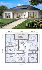 Moderner Walmdach Bungalow Weiss Mit 4 Zimmer Grundriss In Uform Ohne Keller Einfamilienhaus Ebenerdig Bauen Grundriss Bungalow Haus Bungalow Haus Grundriss
