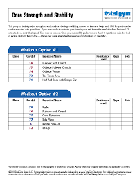 Printable Total Gym Exercise Chart Pdf Www