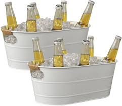 Farmhouse Metal Galvanized Beverage Tub ...