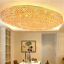 Large Led Crystal Ceiling Light Modern