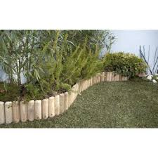 ¿o prefieres traviesas para separar tu macizo de flores del césped? Bordure A Planter 1 2 Rondin Bois Naturel H 20 X L 180 Cm Amenagement Jardin Jardin Exterieur Jardins