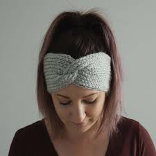 Knitted Twisted Headband Free Pattern