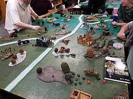 They have party games and duel. Miniature Wargaming Wikipedia