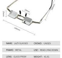 Amazon.com: CHANGAR Lazy Glasses Prism Glasses for Watch TV, Read, or  Browse Your Phone While Lying Down，New Upgraded Lighter and Clearer Lazy  Glasses ...
