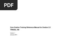 Core Ovation Training Reference Manual For Ovation 3.5 | PDF ...