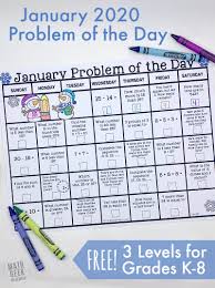 Abhishek 16 january 2019 at 06:16. Free January 2020 Problem Of The Day Calendars Math Geek Mama