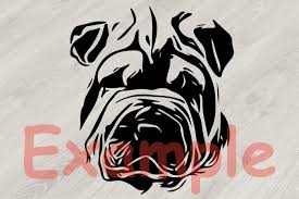 Download Shar Pei Whit Bandana Silhouette Svg Head Dog Puppy Family Pet 830s By Hamhamart Thehungryjpeg Com