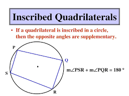 A quadrilateral can be inscribed in a circle if and only if the opposite angles are supplementary. Ppt 8 5 Angles In Circles Powerpoint Presentation Free Download Id 5480954