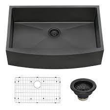 Photoshop is an incredibly powerful application. 33 Inch Apron Front Farmhouse Kitchen Sink Gunmetal Black Matte Stainless Steel Single Bowl Ruvati Usa