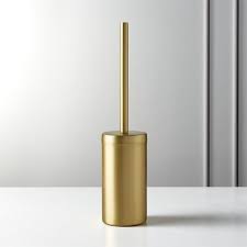 Elton Brushed Brass Toilet Brush Reviews Cb2 Toilet Brush Gold Bathroom Accessories Brass Bathroom Sconce